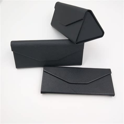 Triangle folding handmade glasses box can be customized logo sunglasses glasses frame case