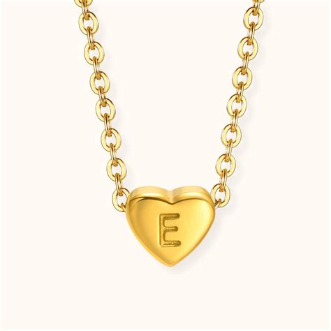 Mini Heart Alphabet Necklaces | The Aura