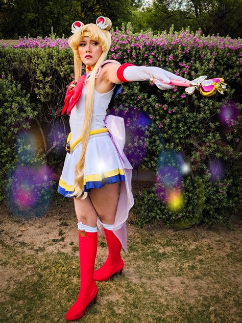 A photo of me in my Super Sailor Moon cosplay that I'm really proud of 😊 : r/sailormoon