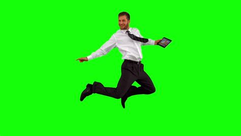 Man Jumping And Gesturing On Green Screen In Slow Motion Stock Footage Video 4048570 | Shutterstock