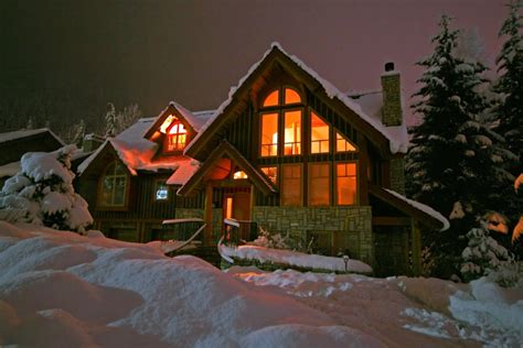 Download Snow Pile Cozy Winter House Wallpaper | Wallpapers.com