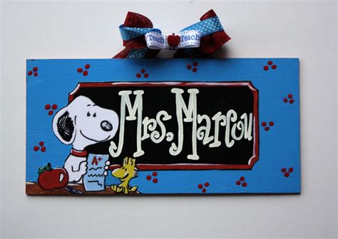 Snoopy Teacher Sign