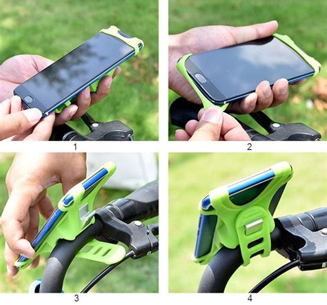 Adjustable Bicycle Phone Holder, with Simple Installation, Elastic Sil – GizModern