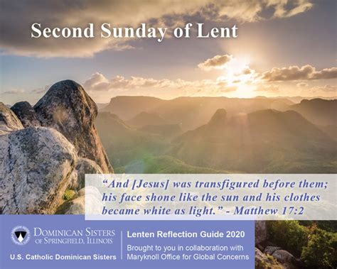 Second Sunday of Lent March 8, 2020 - Dominican Sisters of Springfield Illinois