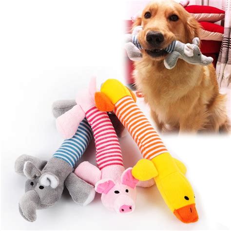 Dog Cat Pet Chew Toys Canvas Durability Vocalization Dolls Bite Toys for Dog Accessories pet dog ...