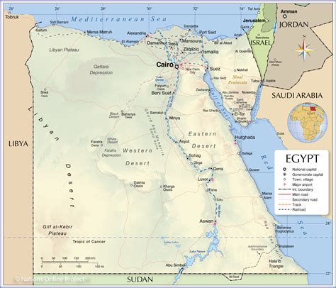 Political Map Of Ancient Egypt - Cities And Towns Map