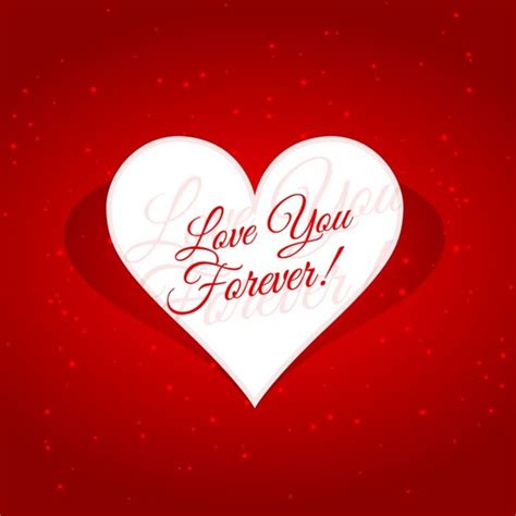 Free Vector | Love you forever message in heart