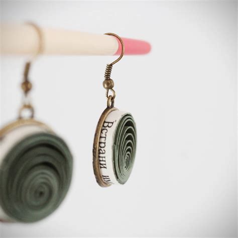 Handmade Quilling Earrings Quilling Earrings Circle - Etsy