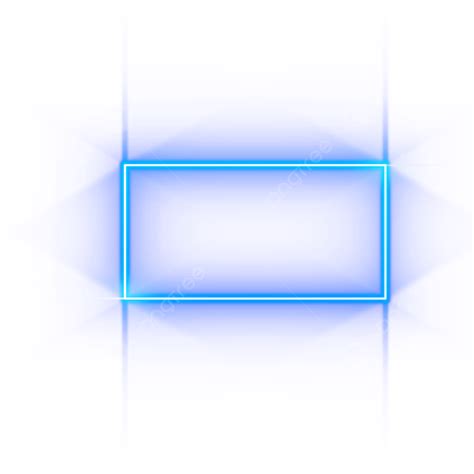 Light Blue Rectangle White Transparent, Blue Neon Light Rectangle Effect, Blue, Neon, Rectangle ...