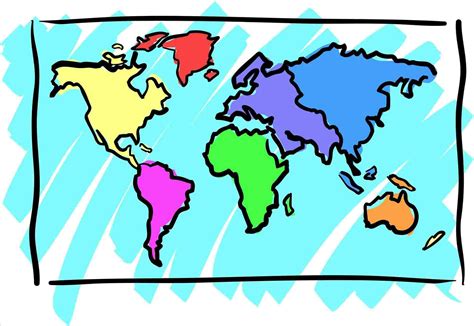 How To Draw World Map With Continents - Design Talk