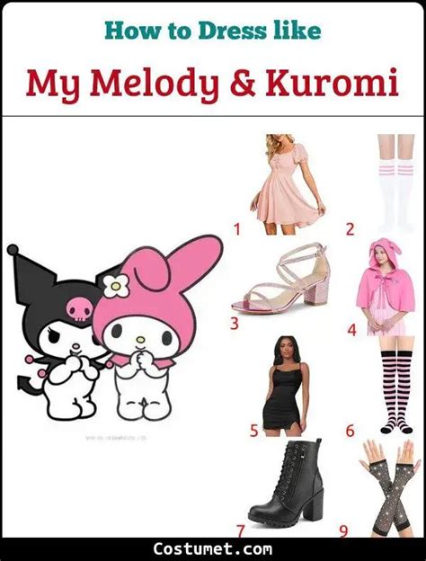 My Melody and Kuromi Costume for Cosplay & Halloween 2023 in 2023 | Kuromi and my melody ...