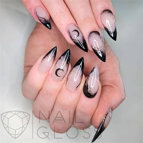 TaintedCanvas. | Gothic nails, Witchy nails, Goth nails