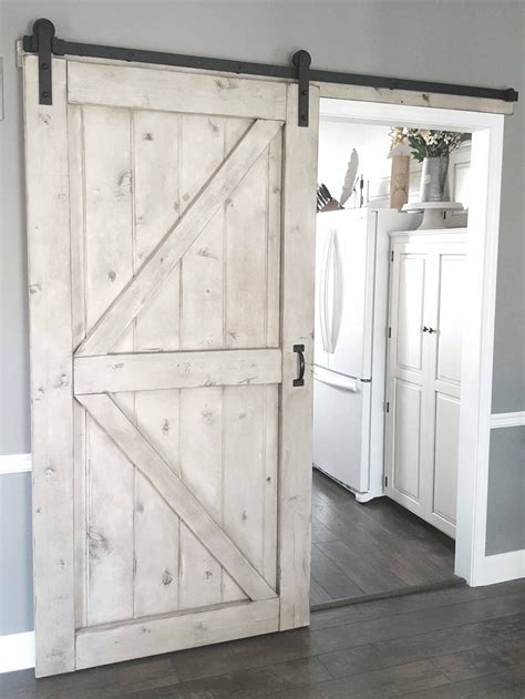 Gray Wash Barn Door - Sliding 2 Panel Z | Walston Door Company