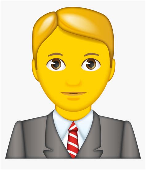 Man Office Worker Emoji, HD Png Download - kindpng