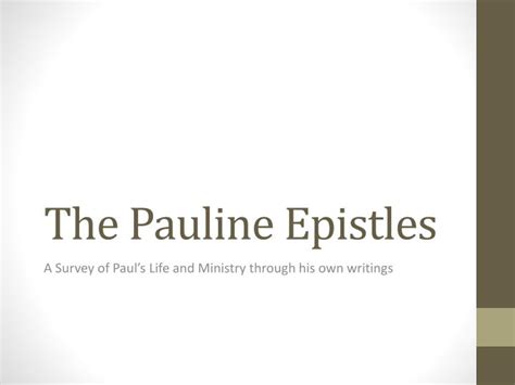 PPT - The Pauline Epistles PowerPoint Presentation, free download - ID:3139281