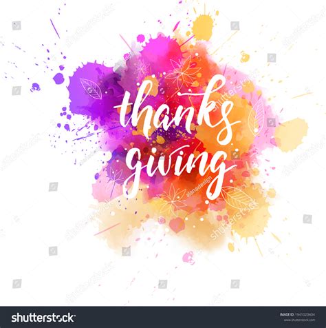 Thanks Giving Handwritten Modern Calligraphy Lettering Stock Illustration 1941020404 | Shutterstock