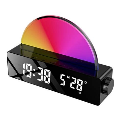 Superwum Wake Up Light LED Digital Sunrise Alarm Clock USB Port RGB Brightness Adjustable ...