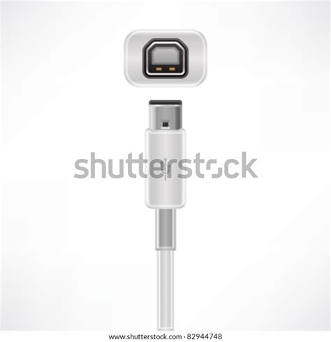 Usb Type B Plug Socket Stock Vector (Royalty Free) 82944748 | Shutterstock