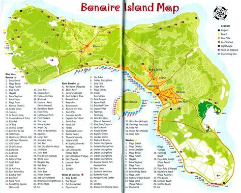 Bonaire Maps: Scuba Dive Sites, Beaches, and Activities | Infolific