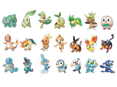 All Starter Pokemon! by combusken721 on DeviantArt