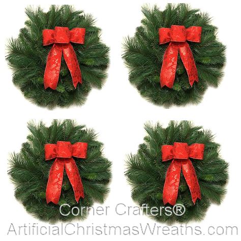 MINI DELUXE TRADITIONAL CHRISTMAS WREATH | ArtificialChristmasWreaths.com | CHRISTMAS WREATHS