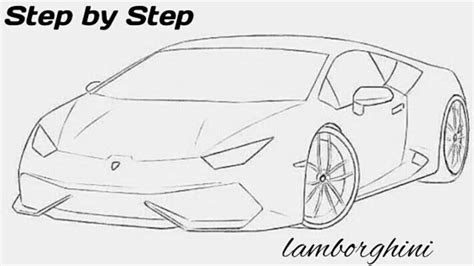 How to draw a Lamborghini car - step by step || VERY EASY || Aarnav Chaudhary - YouTube