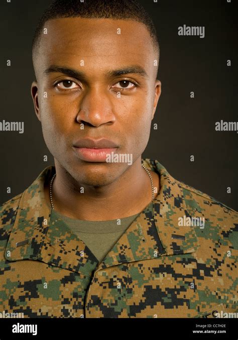 United States Marine Corps Officer in Marine Corps Combat Utility Uniform MARPAT digital ...