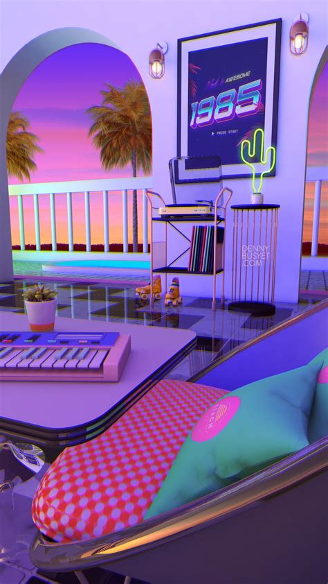 Vaporwave 90S Aesthetic Room