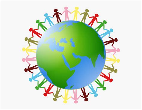 Clip Art Clipart Of On - People Holding Hands On Earth, HD Png Download - kindpng