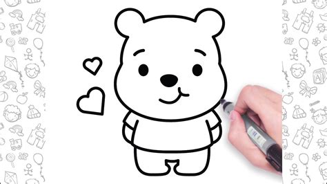 Cómo dibujar a Winnie the Pooh súper fácil | Tutorial paso a paso para niños