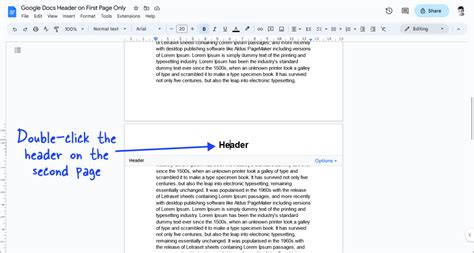 Google Docs Header on First Page Only (6 Easy Steps)