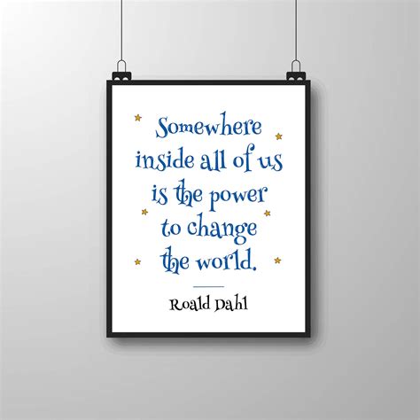 Roald Dahl Print Roald Dahl Roald Dahl Quote Inspirational - Etsy