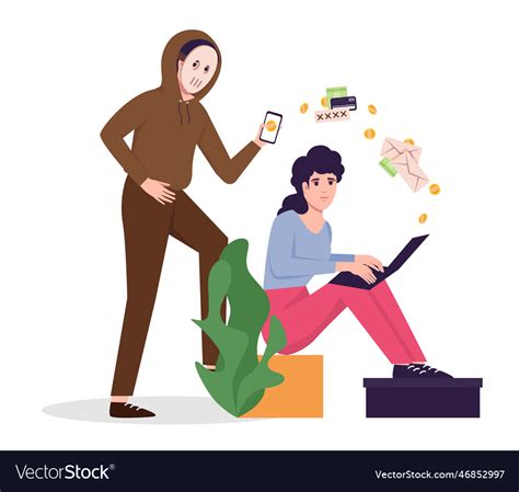 Phone scam concept Royalty Free Vector Image - VectorStock