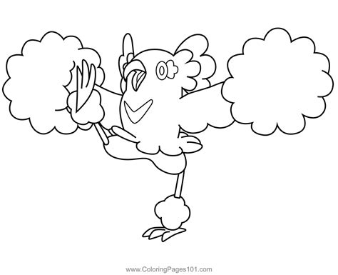 oricorio coloring page in black and white pokemon ready for download