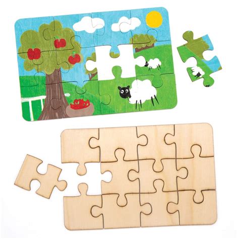 Baker Ross AW602 Wooden Jigsaw Puzzles (Pack of 8) – TopToy