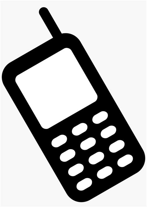 Cell Phone Clipart Black And White - Mobile Phone Clipart Transparent PNG - 438x597 - Free ...