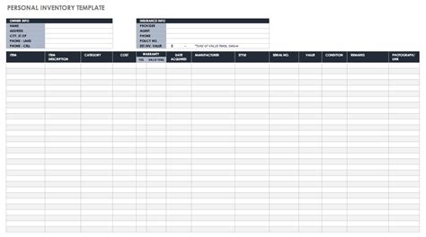 Inventory Spreadsheet Template ~ MS Excel Templates