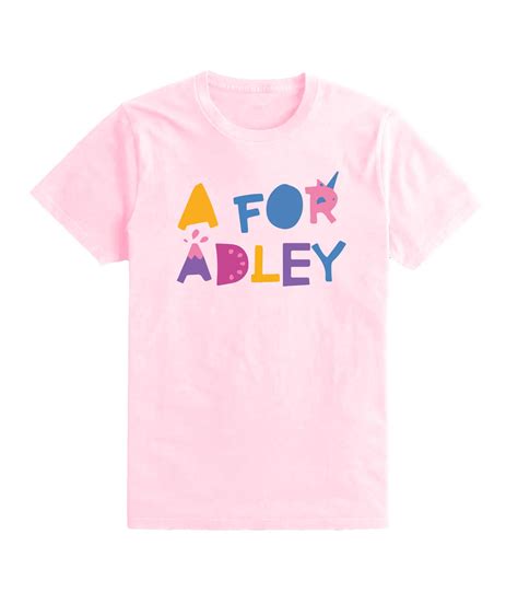 A for Adley Kids Girls T Shirt Top Tee Fun Youtuber Inspired - Etsy