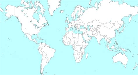 Outline Political Map Of World