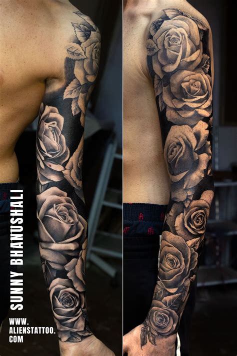 Rose Tattoos On Sleeve