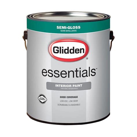 Glidden Essentials 1 gal. White Semi-Gloss Interior Paint-GLE-3000-01 - The Home Depot