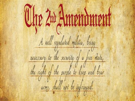 2nd Amendment - The Bill of Rights