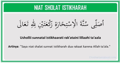 Niat Shalat Istikharah Jodoh - Homecare24