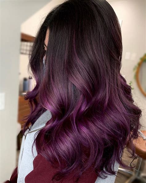 27 Dark Purple Hair Color Ideas for Women Trending in 2024 | Purple ombre hair, Dark purple hair ...