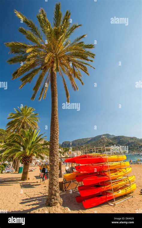 Port de Soller beach Stock Photo - Alamy