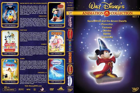 Walt Disney's Classic Animation - Set 1 dvd cover (1937-1950) R1 Custom