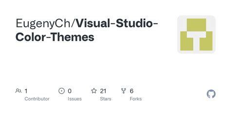 GitHub - EugenyCh/Visual-Studio-Color-Themes