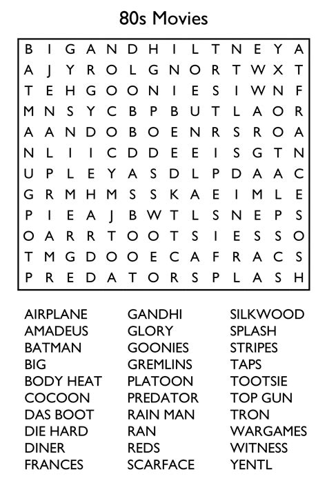 10 Free Printable Word Search Puzzles