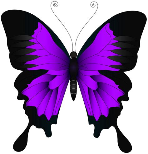 Purple Butterfly PNG Clip Art Image | Gallery Yopriceville - High-Quality Free Images and ...