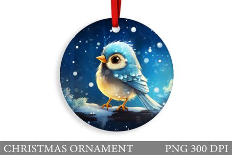 Cute Winter Bird Christmas Ornament Graphic by shishkovaiv · Creative Fabrica